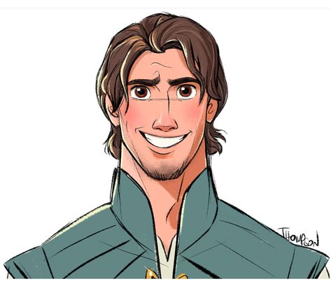 Flynn Rider by shopDisney artist Steve Thompson. David Gilson, Eugene Fitzherbert, Steve Thompson, Nail Printer, Disney Artists, Flynn Rider, Disney Art Drawings, Disney Rapunzel, Disney Princes