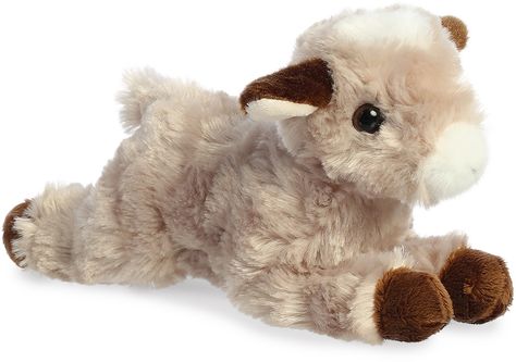 Paisley Goat Mini Flopsies Stuffed Animal by Aurora World Goat Stuffed Animal, Tiny Goat, Goat Plush, Goat Toys, Cute Goats, Owl Pet, Senior Gifts, Unicorn Toys, Baby Goats