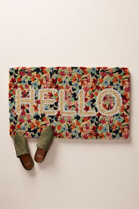 The Best Doormats to Nail That First Impression and Keep the Grime Out Colourful Door Mats, Door Mat Wall Hanging, Mini Door Mat, Layered Door Mat Christmas, Merry And Bright Door Mat, Soft Door Mat, Spring Doormats, Anthropologie Holiday, Cool Doormats