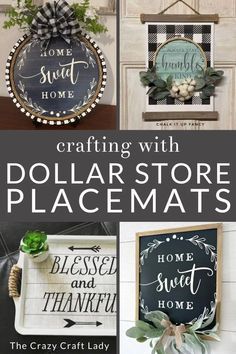 Genius! Dollar Store Placemats - 6 Crafts and DIY Decor Ideas Upcycling, Store Placemats, Placemat Crafts, Dollar Store Diy Projects, Dollar Store Hacks, Dollar Store Christmas, Diy Dollar Tree Decor, Dollar Tree Decor, Crafts And Diy