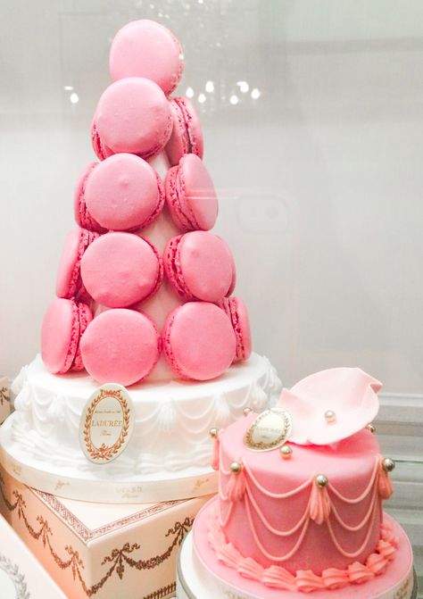 Laduree Cake, Laduree Aesthetic, Clover Club, Laduree Paris, Pink Foods, Pink Sugar, Pink Princess, Marie Antoinette, Let Them Eat Cake