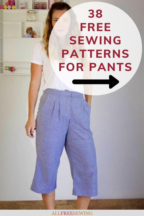 Free Womens Pants Pattern, Easy Sew Pants Women, Lantern Pants Sewing Pattern, Easy Sew Pants, Plus Size Pants Pattern, Pants Sewing Pattern Free Women, Free Trouser Patterns For Women, Free Pants Sewing Pattern, Free Pants Pattern Women