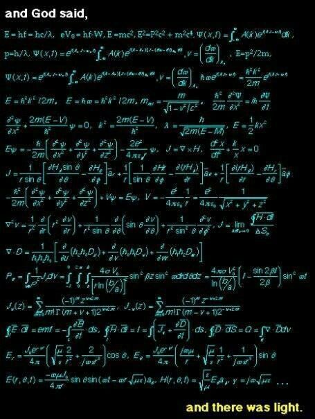 Genesis 1:3 Physics Formulas, Physics And Mathematics, Quantum Mechanics, Quantum Physics, Science Facts, Space And Astronomy, Equations, Science And Nature, Astronomy