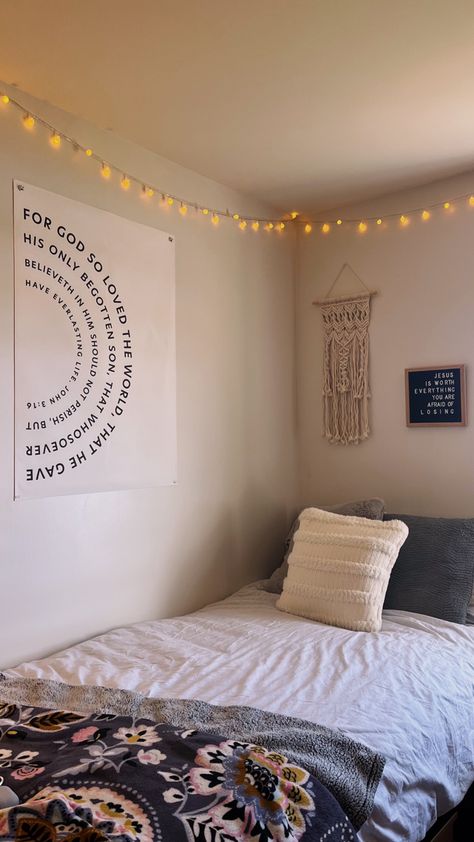 Liberty Dorm Room, Liberty University Dorm, University Dorm, Holy Girl, University Housing, University Dorms, College Dorm Room Decor, Liberty University, Dorm Walls