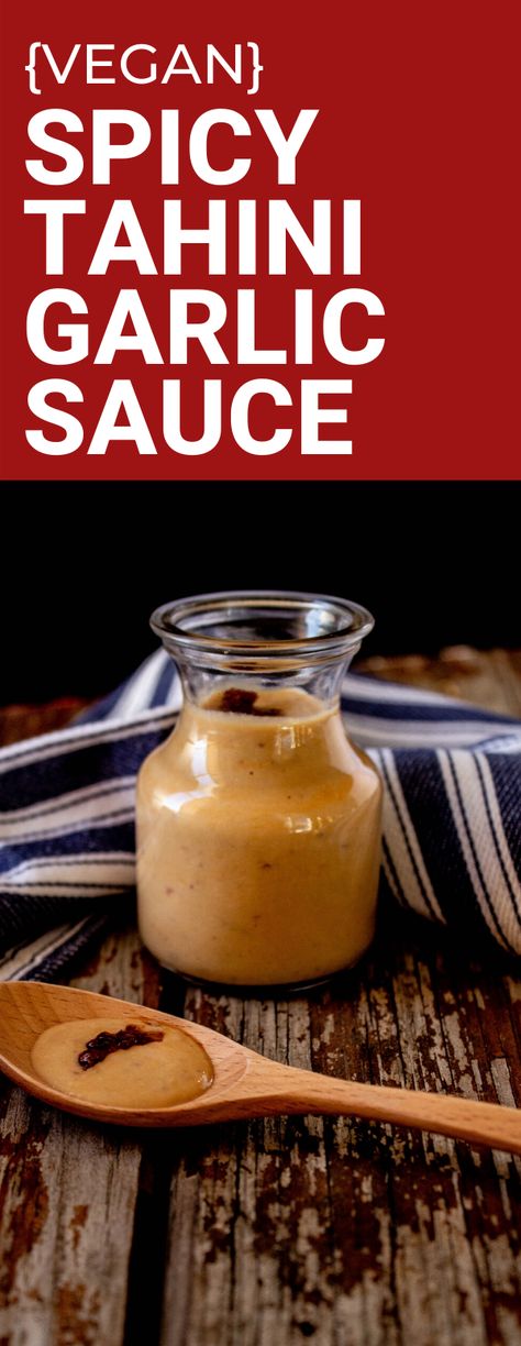 Oil Free Hummus, Tahini Dipping Sauce, Macro Bowl, Vegan Sauce Recipes, Vegan Sauce, Tahini Recipe, Garlic Sauce Recipe, Vegan Salad Dressing, Bowl Ideas