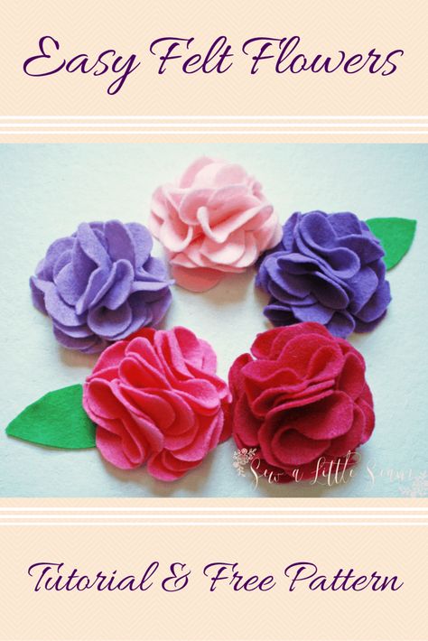 This collection of DIY tutorials will show you how to make felt flowers in 10 different ways. With printable templates, tutorial videos and step by step photo instructions. Click through to begin making your felt flowers today! #felt #flowers #easypeasycreativeideas #projecteasy Easy Felt Flowers, Felt Flower Pattern, Make Felt Flowers, Felt Flower Template, Felt Flowers Patterns, Flower Felt, Felt Flower Tutorial, Felt Flowers Diy, Felt Flower Headband