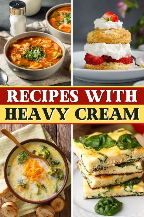 Recipes Using Double Cream, Recipes With Double Cream, What Can I Make With Heavy Cream, Heavy Cream Uses, Recipes Using Heavy Cream Dinners, Recipes With Heavy Cream Dinner, Cooking Cream Recipes, Heavy Whipping Cream Recipes Dinner, Recipes With Heavy Whipping Cream