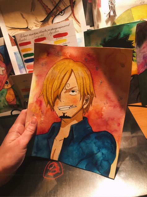 Anime Painting, One Piece (anime), One Piece Anime, A Drawing, Gifts For Boys, Drawing Ideas, Watercolor Art, Anime Art, Canvas Painting