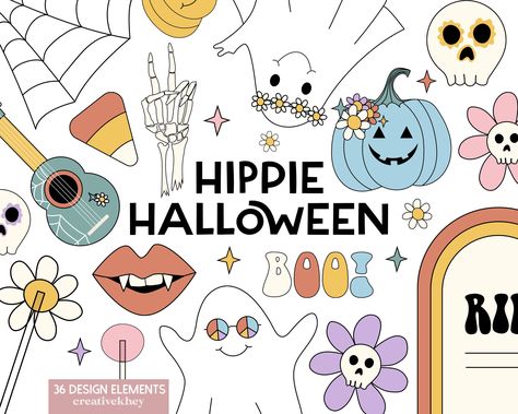 Excited to share the latest addition to my #etsy shop: Hippie Halloween Clipart, Groovy Halloween Clipart, 60's Clipart, Retro Halloween https://etsy.me/3pFKaNo Groovy Clipart, Groovy Halloween, Hippie Halloween, Halloween Fonts, Holiday Clipart, Funny Ghost, Halloween Inspo, Halloween Clipart, Halloween Sale