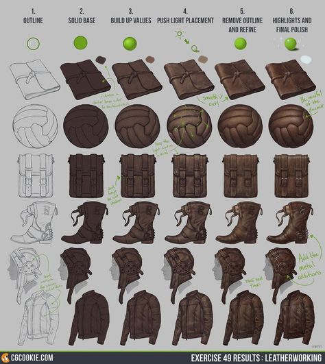 Leather Tutorial, Drawing Color, Art Resources, Coloring Tutorial, 3d Drawings, Anime Drawing, Digital Painting Tutorials, Painting Leather, Digital Art Tutorial