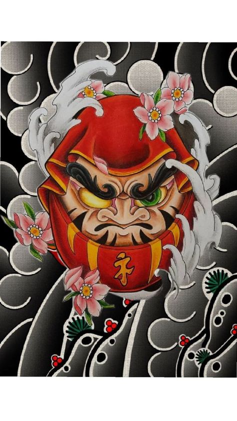 Satanic Tattoo Design, Tattoo Daruma, Japanese Peony Tattoo, Dragon Tattoo Art, Geisha Tattoo, Full Sleeve Tattoo Design, Japan Tattoo Design, Forest Tattoos, Japanese Sleeve