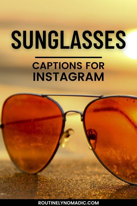 Sunglasses on the beach with words Sunglasses Captions for Instagram Wearing Shades Caption, Selfie With Sunglasses, Quotes For Picture, Glasses Quotes, Sunglasses Quotes, Shade Quotes, Summer Captions, Funny Sunglasses, Short Funny Quotes