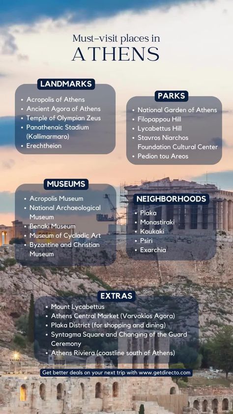 Uncover the 15 Essential Destinations in the Heart of Athens. Keep this guide handy for your next adventure in the historic capital of Greece. For additional information, follow the link⬆��️ #Travel #BucketList #Adventure #Explore #HiddenGems #CityLandmarks #FreeResources #thingstodo Athens accommodations | Athens attractions | Athens activities | Greece travel | Athens parks | Greece attractions | Athens museums | Athens neighborhoods Athens Greece Travel Guide, Greece Athens Travel, 3 Days In Athens Greece, Things To Do In Athens Greece, Athens Neighborhoods, Athens Bucket List, Greece Guide, Athens Vacation, Travel In Greece