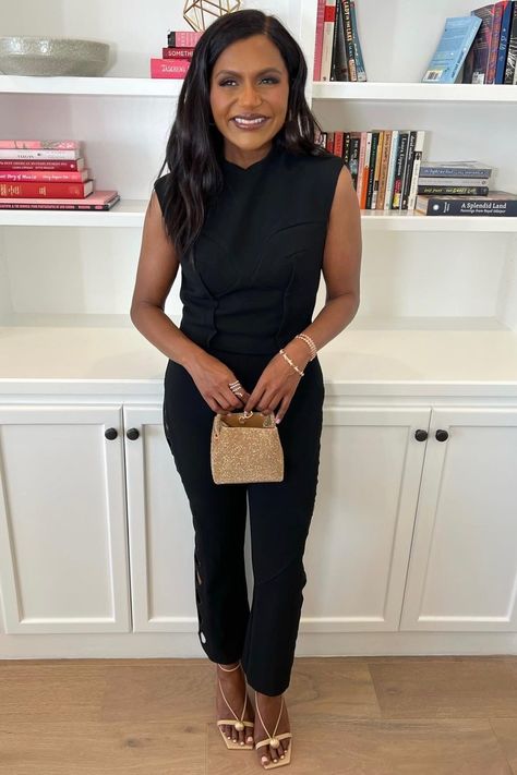 Mindy Kaling Style, Sparkly Bag, The Mindy Project, Soft Gamine, Mindy Kaling, Normal Person, Business Casual Outfits For Work, Cult Gaia, Down To Earth