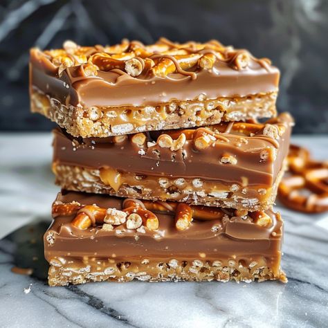 Caramel Pretzel Crack Bars Pie, Salt River Bars, Salted Caramel Pretzel Brownies, No Bake Caramel Pretzel Bars, Carmel Pretzel Bars, Pretzel Cookie Bars, Caramel Pretzel Bars, Caramel Pretzel Bark, Chocolate Peanut Butter Squares