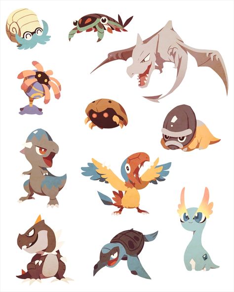 Pokémon: http://www.pixiv.net/member_illust.php?mode=medium&illust_id=51617492 Amaura Pokemon Art, Tyrunt Pokemon Art, Archen Pokemon, Aerodactyl Art, Aerodactyl Pokemon, Ancient Pokemon, Fossil Pokemon, Zoroark Pokemon, 3d Pokemon