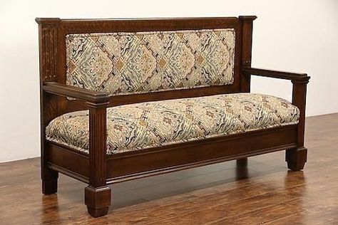 Craftsman Lamps, House Sofa, Settee Bench, Sofa Design Wood, Hall Bench, Wooden Sofa Set Designs, White Furniture Living Room, Wooden Sofa Designs, Wooden Sofa Set