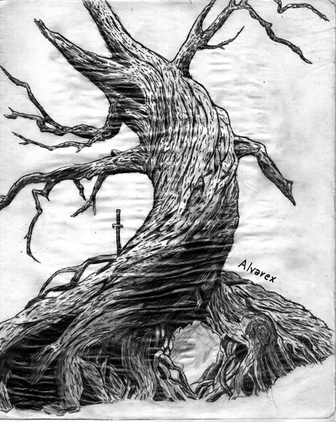 tree Horror Tree Drawing, Sleepy Hollow Tree, Sleepy Hollow Tattoo, Sleepy Hollow Johnny Depp, Sleepy Hollow Halloween, Sleepy Hollow New York, Creepy Sketches, Tim Burton Tattoo, Tree Sketch