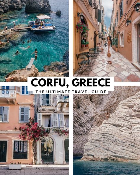 Things To Do In Corfu Greece, Corfu Greece Aesthetic Outfits, Corfu Itinerary, Messonghi Corfu, Corfu Greece Aesthetic, Greece Korfu, Greece Coast, Cruise Greece, Greece Guide