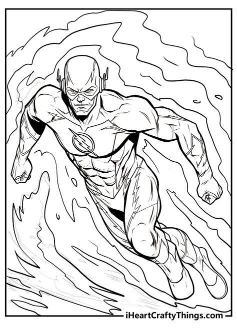 The Flash Coloring Pages Flash Drawing Sketches, Flash Coloring Pages, Pictures To Print, Flash Drawing, Superhero Coloring, Book Pictures, Valentines Day Coloring, Yellow Colour Scheme, Colouring Printables