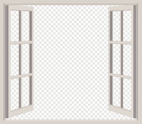 Furniture Clipart, Window Png, 6 Panel Door, Wood Door Handle, Window Clipart, White Wooden Doors, Wooden Window Frames, Window Illustration, Mermaid Bedroom