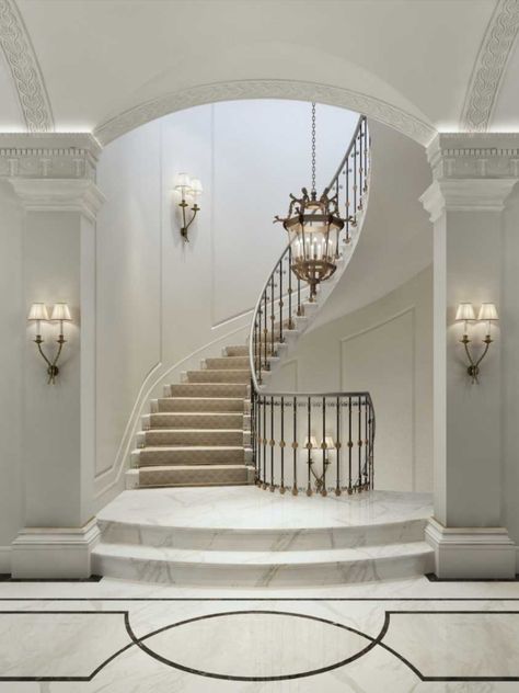 Apartments Entrance, Katharine Pooley, Home Stairs, Luxury Staircase, Stairs Design Interior, Stair Railing Design, Stairway Design, Stairs Design Modern, Designer Interior