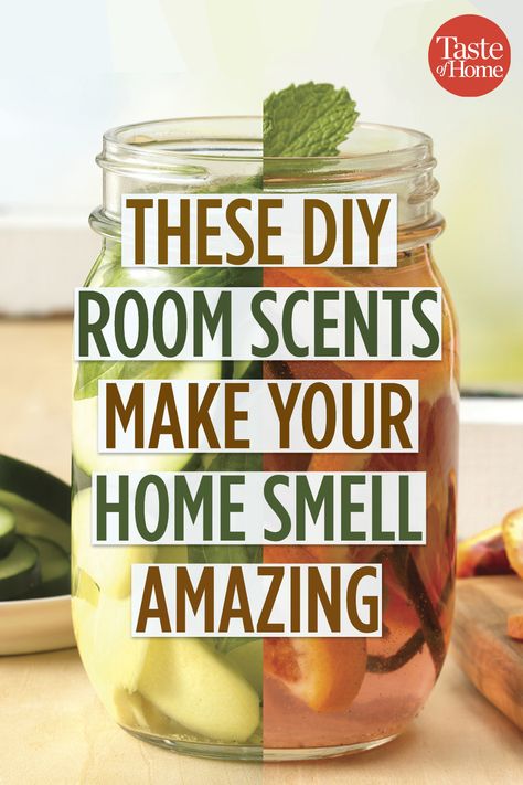 These DIY Room Scents Make Your Home Smell Amazing Make Your House Smell Good, Air Freshener Recipes, Homemade Potpourri, Make Your Home Smell Amazing, Simmer Pot Recipes, Room Deodorizer, Stove Top Potpourri, Homemade Air Freshener, Potpourri Recipes