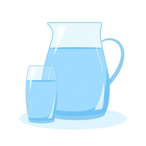 Premium Vector | Water balance concept a jug and a glass of water vector illustration in a flat style Jug Illustration, Jug Of Water, Poster Elements, Balance Concept, Water Vector, Eid Mubarak Greeting Cards, School Labels, About Water, Glass Of Water