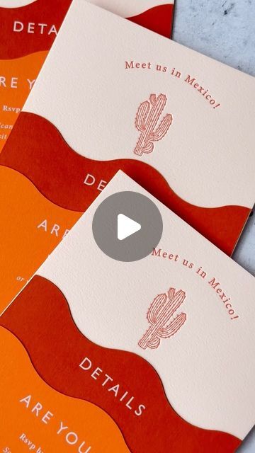 Polka Dot Paper on Instagram: "Meet us in Mexico 🌵

Had so much fun creating this custom suite for Brittany and Cody ✨ Featuring lush letterpress on peach cardstock and wavy orange inserts 🧡

Fill out our website contact form to receive a quote for custom design.
.
.
.
#weddinginvites #weddinginvitations #mexicowedding #destinationwedding #weddingstationery #weddingdesign #weddinginspo #custominvite #custominvitations #bespokeweddinginvitations #customweddinginvitations #invitations #invitationcards #customdesign #invitationdesign #colourfulwedding" Orange Invitation, Bespoke Wedding Invitations, Polka Dot Paper, Fun Wedding Invitations, Contact Form, Mexico Wedding, Custom Wedding Invitations, Custom Invitations, Holidays And Events