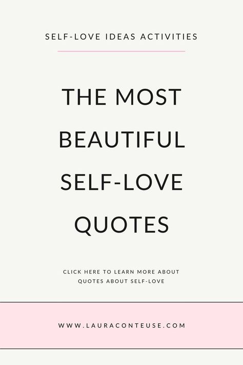 a pin that says in a large font The Most Beautiful Self-Love Quotes Cute Self Love Quotes Short, Self Love Captions For Instagram Short, Powerful Quotes For Women Strength, Instagram Captions Positive, Motivational Quotes For Success Wallpaper, Cute Self Love Quotes, Quotes Know Your Worth, Captions Positive, Quotes About Lies