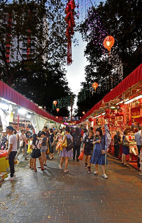 Waterloo Street Lunar New Year Festive Market 2018  #singapore #chinesenewyear Singapore New Year, Singapore Food Street, Singapore People, Singapore Market, Singapore Things To Do, Singapore Vacation, Singapore Attractions, Singapore Trip, Holiday In Singapore