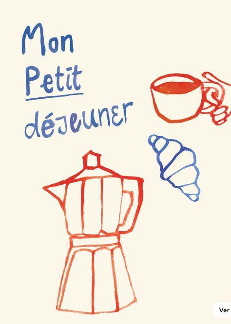 Bakery Cart, Mobile Bakery, Espresso Pot, Food Illustration Design, French Illustration, Tumblr Drawings, Coffee Tattoos, My Breakfast, Watercolor Paintings For Beginners