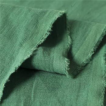 Amazon.com: Japan Nature 100% Linen Fabric for Clothing, Home Decor, Pillow, Sofa, 56" Width, Craft by The Yard (Dark Green) Ramie Fabric, Fabric For Clothing, Japan Nature, Rough Linen, Purple Red Color, Blouse Skirt, Linen Color, Bed Pillow, Handmade Brand