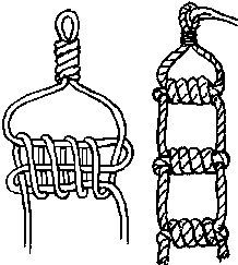 How to make a rope ladder Camping Knots, Survival Knots, Knots Guide, Paracord Knots, Rope Ladder, Knots Diy, Rope Knots, Fishing Knots, Paracord Projects