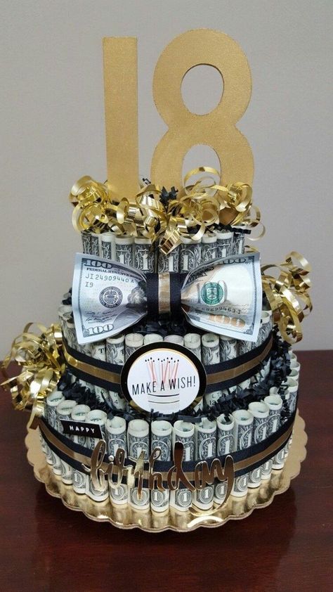 Tort Special, Money Birthday Cake, Money Birthday, Anniversaire Diy, Money Cake, Creative Money Gifts, Birthday Money, Birthday Gifts For Teens, 18th Birthday Gifts