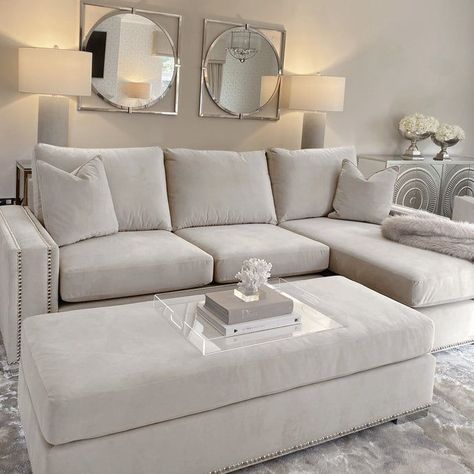 Corner Sofa, Upcycling, Light Colored Sofa, Rowen Homes, Cosy Interior, Style Bed, Beautiful Sofas, Luxury Sofa, Design Living Room