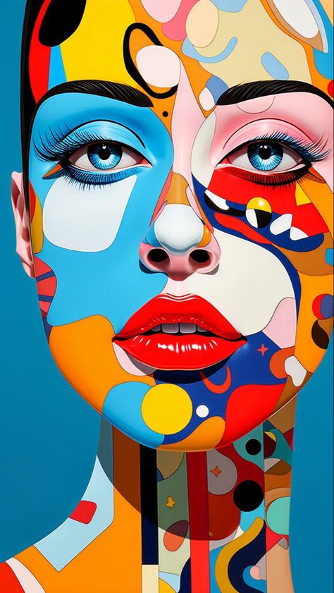 Pop Art Face, Wpap Art, Pop Art Images, Quotes Family, Canvas Art Projects, Family Couple, Girlfriend Quotes, Pop Art Wallpaper, Haifa