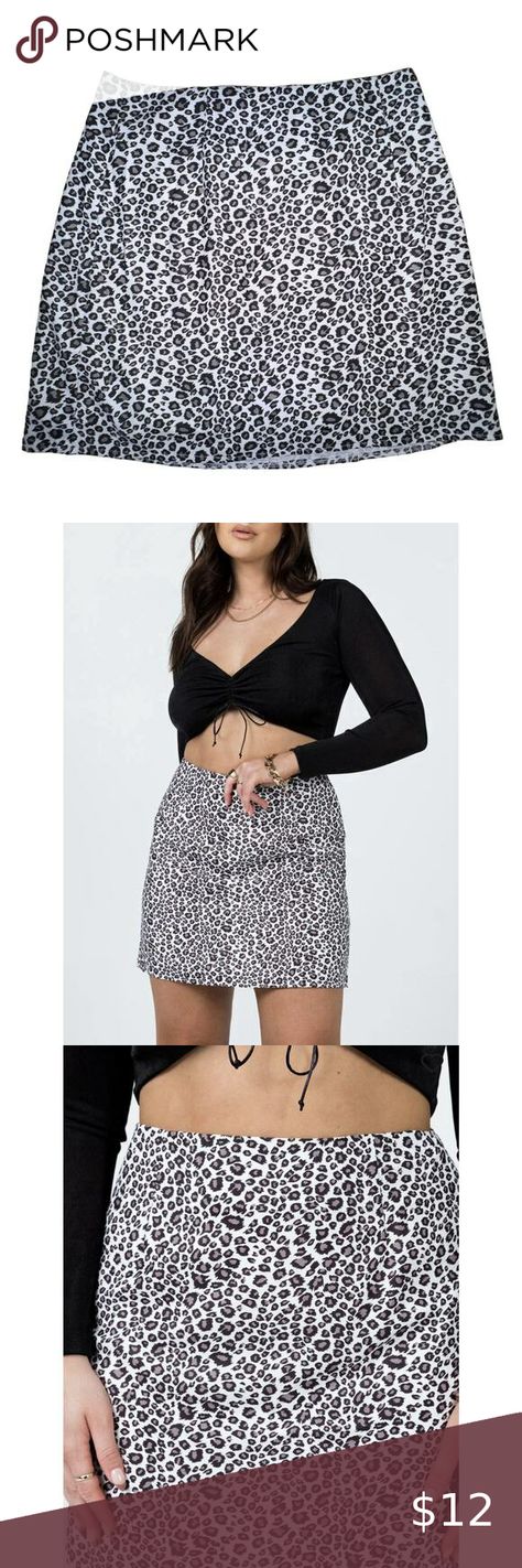 Princess Polly Womens Selby Mini Skirt Black White Leopard Print, Size 4 (US) White Leopard Print, Princess Polly Dresses, Mini Skirt Black, White Leopard, Skirt Black, Princess Polly, Mini Skirt, Leopard Print, Mini Skirts