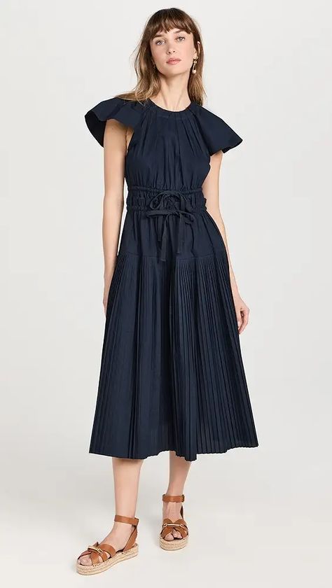 Women's Casual & Everyday Dresses | Shopbop Inspired Outfits, Accordion Pleated Skirt, Ulla Johnson Dress, Hand Smocked Dress, Ralph And Russo, Zoe Kravitz, Hand Smock, Dress Sale, Everyday Dresses