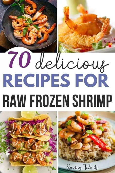 Here's a long roundup list of healthy recipes you can make with raw deveined frozen shrimp! Perfect for breakfast, lunch, and dinner! Frozen Raw Shrimp Recipes Easy, Frozen Prawn Recipes, Frozen Raw Shrimp Recipes, Recipes With Frozen Shrimp, Raw Shrimp Recipes Easy, Large Shrimp Recipes, Raw Shrimp Recipes, Frozen Shrimp Recipes, Frozen Cooked Shrimp