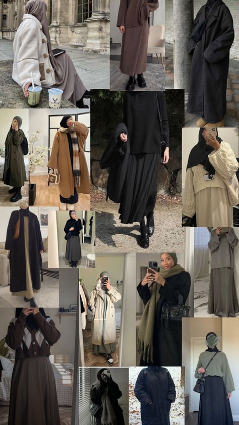 Mood Board Winter, Islamic Modest Fashion, Muslimah Fashion Casual, Modest Winter Outfits, Stylish Outfits Casual, Modest Casual Outfits, Modesty Outfits, Cute Modest Outfits, Muslim Outfits Casual