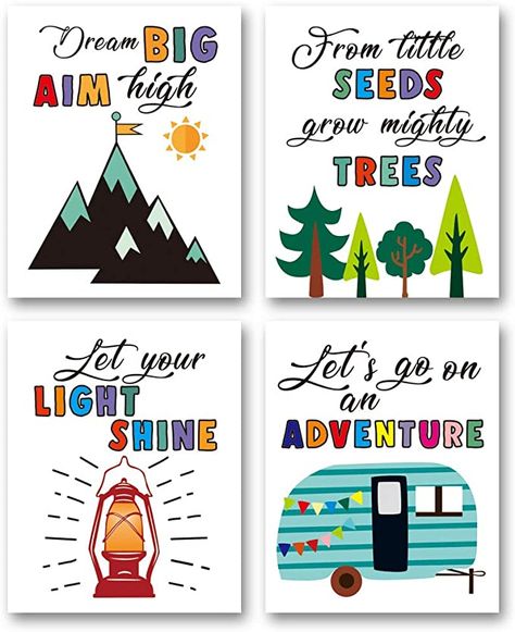 Road Trip Theme, Camping Classroom, Camping Theme Classroom, Office Nursery, Class Theme, Adventure Theme, Quote Canvas, Motivation Poster, Camping Decor