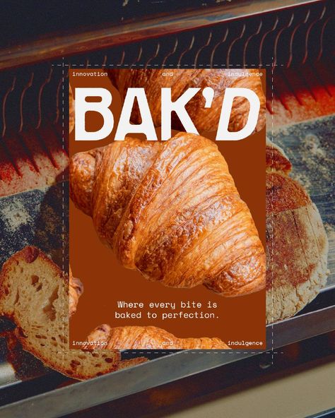 Finally got around to designing a new passion project! Let me introduce you to BAK'D Artisanal Bakery🥖 Had so much fun designing this one! Let me know what you guys think of this! Primary typeface by @pangram.pangram #freelancing101 #creativebusinessowner #designercommunity #freelancingtips #freelancelifestyle #designagency Croissant Graphic Design, Bread Branding, Pangram Pangram, Bakery Branding Design, Baking Aesthetic, Instagram Feed Planner, Bakery Branding, Social Media Advertising Design, Web Design Studio