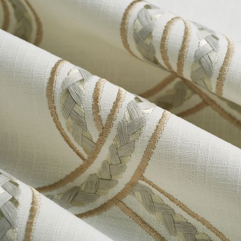 Mina Lattice Neutral | Fabric | Fabricut Neutral Fabric, Trend Fabrics, Geometric Embroidery, Embroidery Works, Embroidery Monogram, Neutral Prints, Crewel Embroidery, Drapery Fabric, Embroidery Techniques