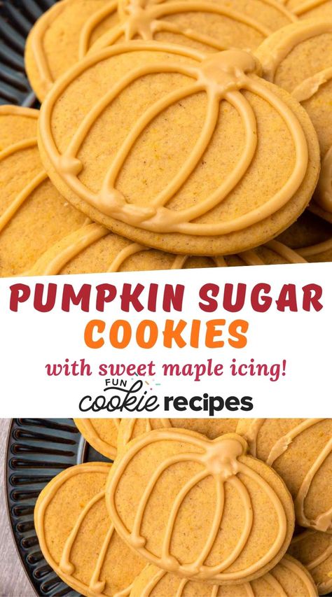 Pumpkin Roll Out Cookies, Pumpkin Spice Cutout Cookies, Pumpkin Spice Cut Out Cookies, Simple Pumpkin Cookies Recipe, Pumpkin Sugar Cookies Cutout, Pumpkin Cut Out Cookies, Pumpkin Sugar Cookie Recipe, Pumpkin Gingerbread Cookies, Pumpkin Cutout Cookies