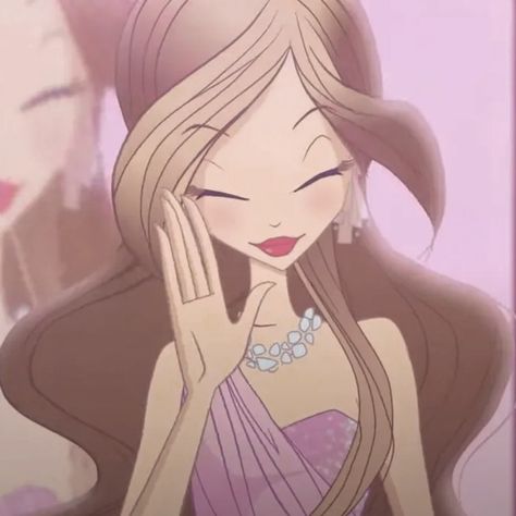 Pink Winx Club, Pink Cartoon Aesthetic, Winx Club Pfp, Winx Pfp, Flora Icon, Aesthetic Profile Picture Cartoon Soft, Klub Winx, Soft Pink Theme, A Girl Like Me