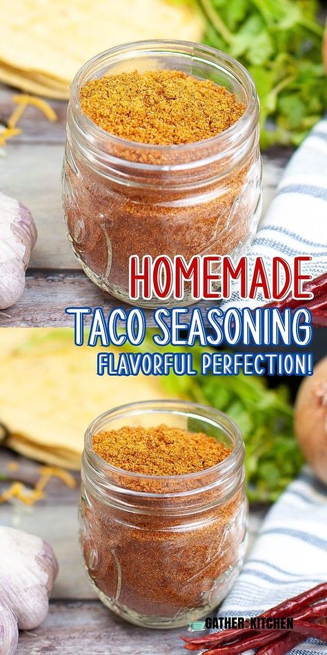 Master the art of homemade taco seasoning with this simple and delicious recipe. Perfect for seasoning mixes, ground beef, or any Mexican dish, this taco spice mix is a must-have in your kitchen. Say goodbye to store-bought packets and hello to fresh, yummy food every time. Easy Homemade Taco Seasoning, Homemade Taco Seasoning Recipe Easy, Taco Seasoning Packet Recipe, Homemade Taco Seasoning Recipe For 1lb Of Meat, How To Make Taco Seasoning, Beef Taco Seasoning Recipe, Homemade Taco Seasoning Easy, Diy Taco Seasoning Easy, Recipe For Taco Seasoning