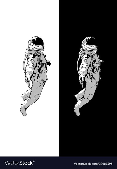 Astronaut Floating In Space Tattoo, Astronaut Looking Up, Floating Astronaut Drawing, Astronaut Floating In Space Drawing, Floating Astronaut Tattoo, Floating In Space Art, Spaceman Illustration, Blueprint Logo, Astronaut Sketch