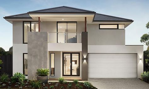 Australian home building Arden Homes will now include a Tesla Powerwall in their new homes through a partnership with Bradford Solar. Tesla Powerwall, Double Storey House, 2 Storey House Design, Two Story House, Modern Style House Plans, Modern House Facades, Cape Cod House, House Outside Design, Home Building Design