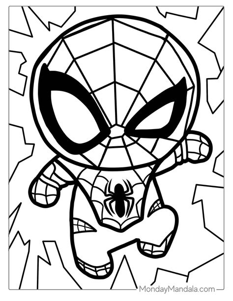 40 Spider-Man Coloring Pages (Free PDF Printables) Spiderman Coloring Pages, Superhero Coloring Pages, Hello Kitty Colouring Pages, Spiderman Coloring, Superhero Coloring, Kitty Coloring, Coloring Art, Drawing Color, Hello Kitty Coloring